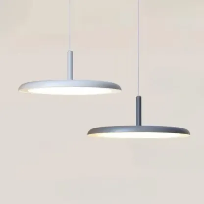 Modern Round LED Pendant Light Adjustable Length for Dining Image - 12
