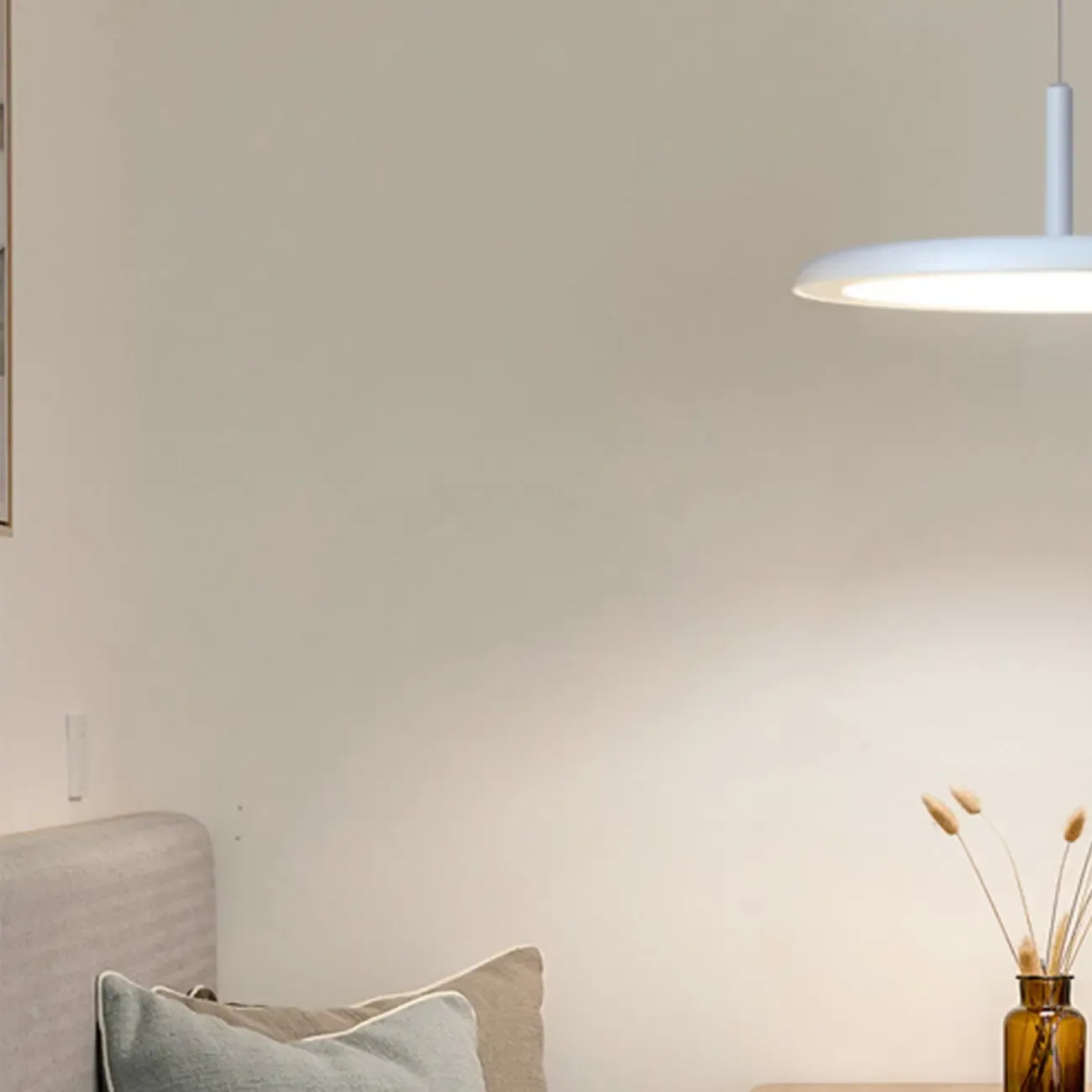 Modern Round LED Pendant Light Adjustable Length for Dining Image - 13