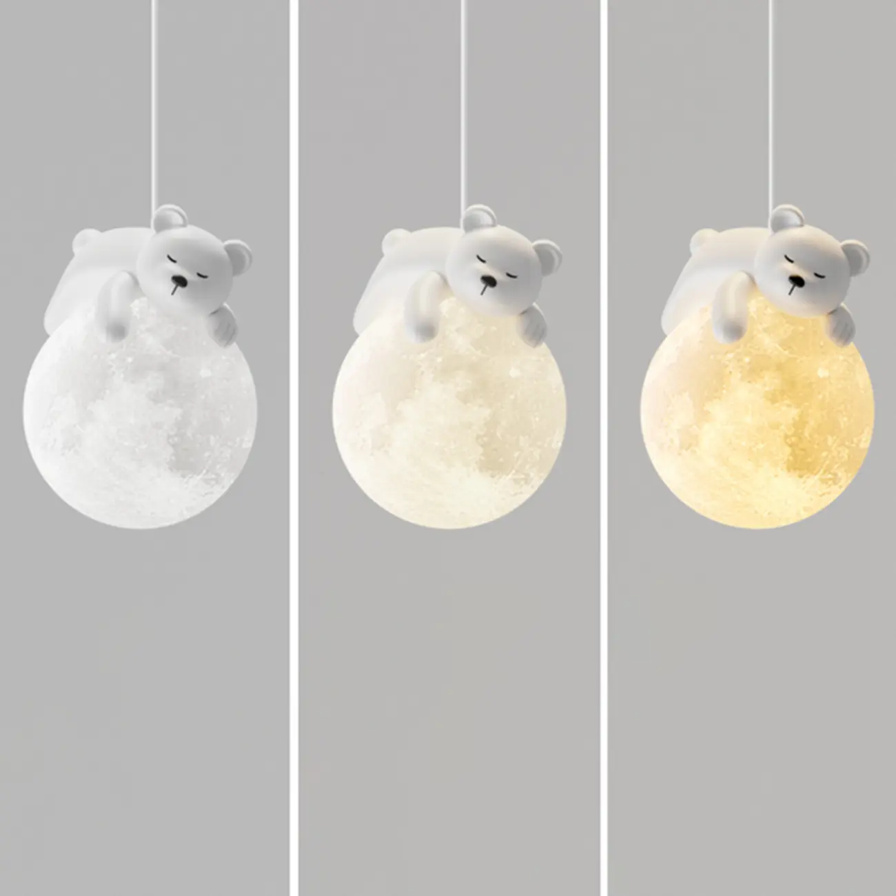 Cartoon Animal White Metal Acrylic Globe Pendant Light Image - 8 | homeyfad