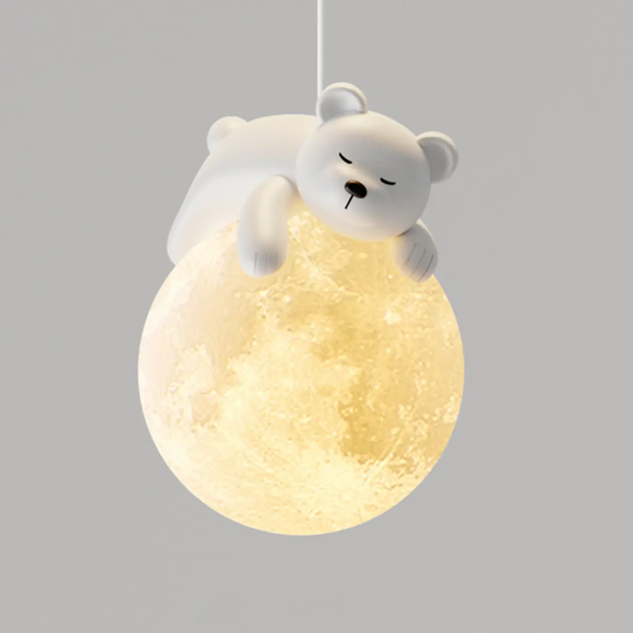 Cartoon Animal White Metal Acrylic Globe Pendant Light Image - 9 | homeyfad