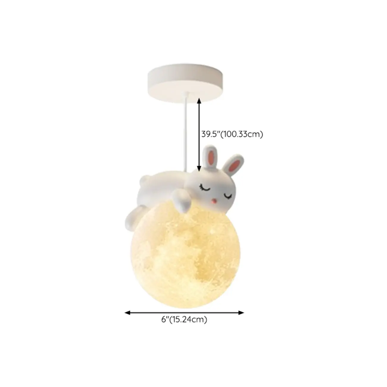 Cartoon Animal White Metal Acrylic Globe Pendant Light Image - 14 | homeyfad