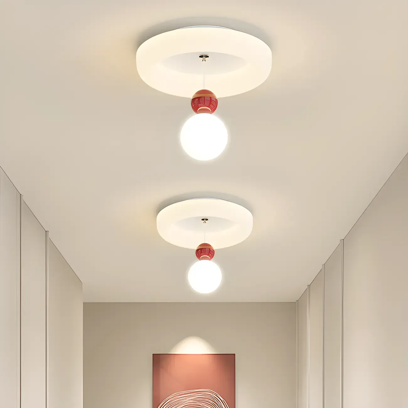Modern Flush Mount LED Ceiling Light for Living Room Image - 8
