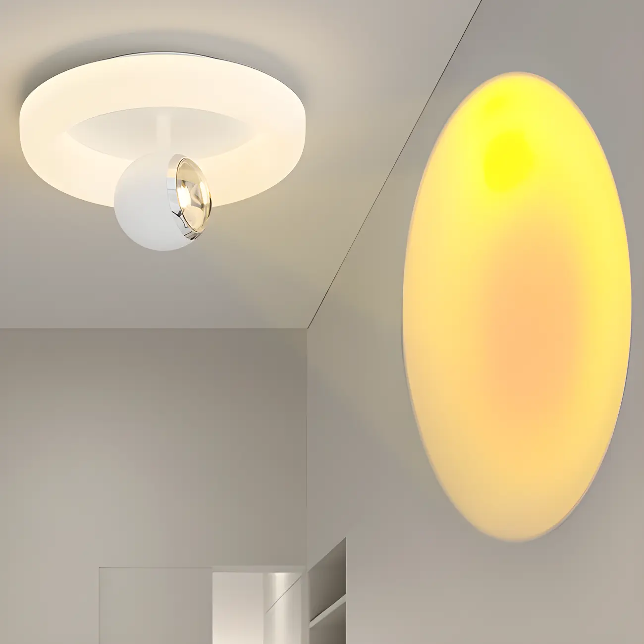 Modern Flush Mount LED Ceiling Light for Living Room Image - 7 | homeyfad