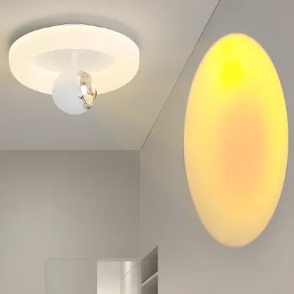 Modern Flush Mount LED Ceiling Light for Living Room Image - 7