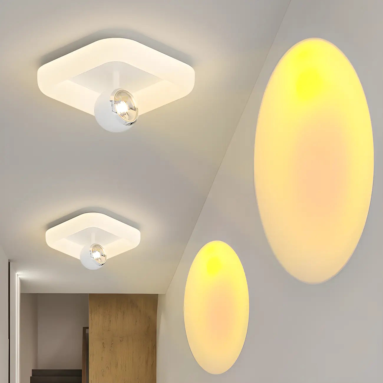 Modern Flush Mount LED Ceiling Light for Living Room Image - 9 | homeyfad