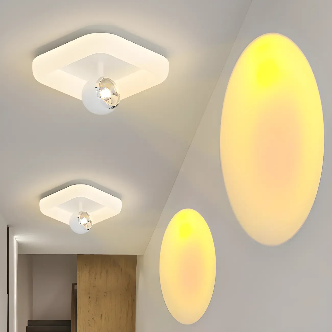Modern Flush Mount LED Ceiling Light for Living Room Image - 9