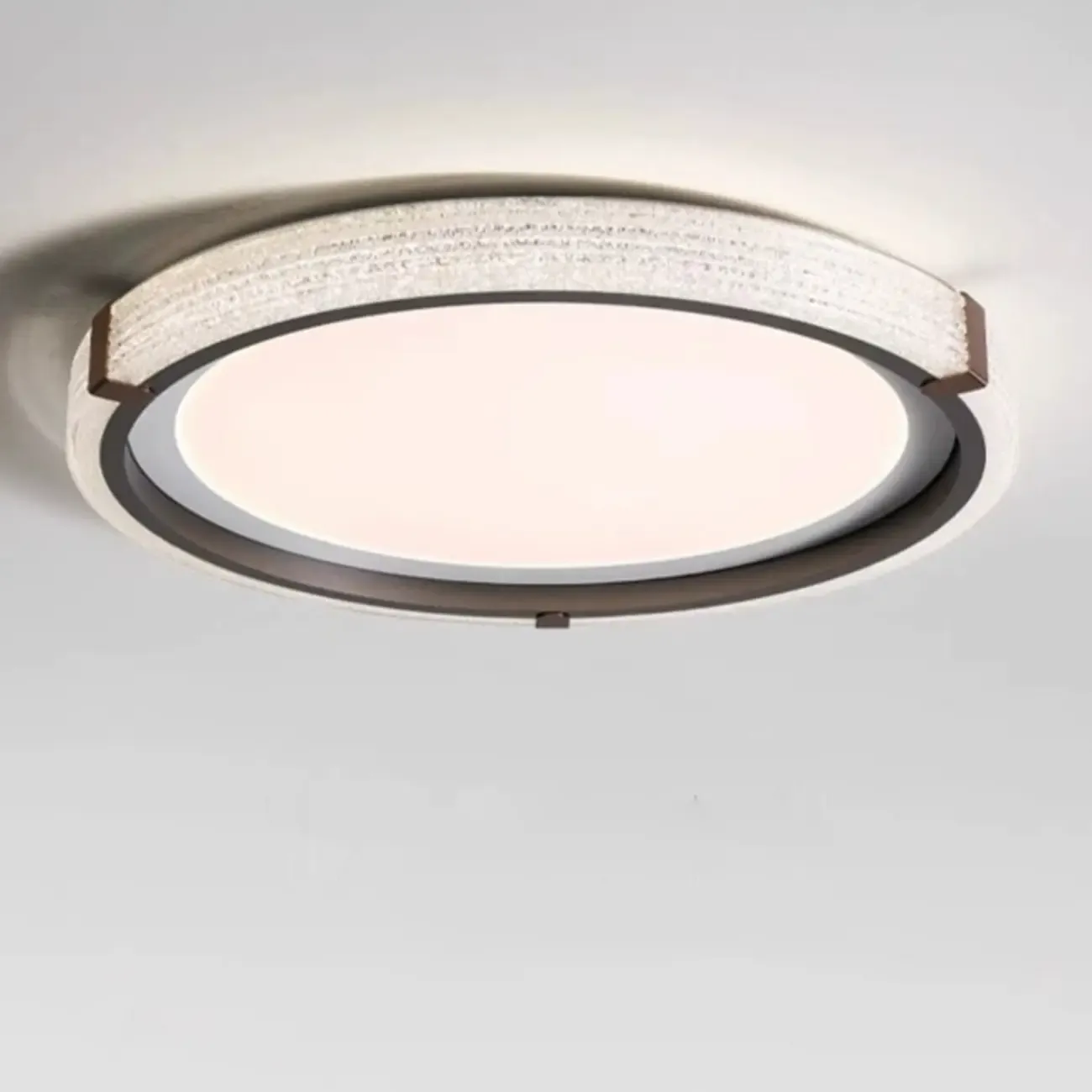 Modern Flush Mount LED Ceiling Light with Resin Shade for Living Room Image - 9