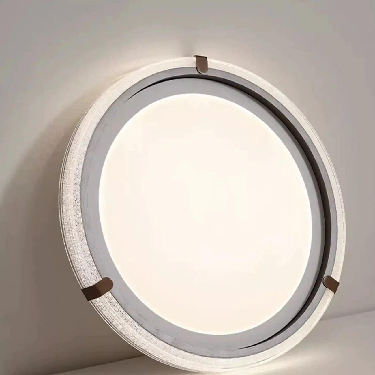 Modern Flush Mount LED Ceiling Light with Resin Shade for Living Room Image - 13 | homeyfad