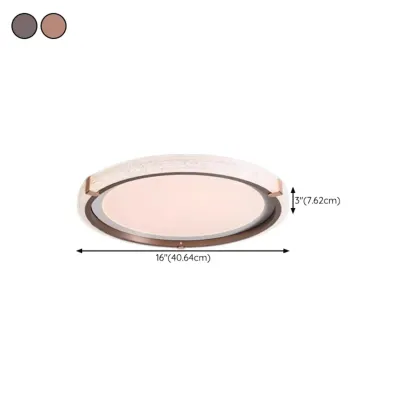 Modern Flush Mount LED Ceiling Light with Resin Shade for Living Room #size