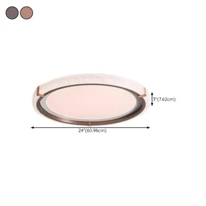 Modern Flush Mount LED Ceiling Light with Resin Shade for Living Room Image - 15