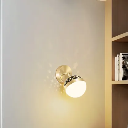 Modern Gold Black Star Design Adjustable Wall Sconce Image - 1