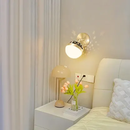 Modern Gold Black Star Design Adjustable Wall Sconce Image - 3