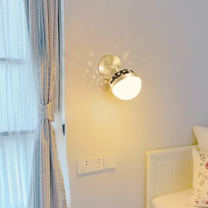 Modern Gold Black Star Design Adjustable Wall Sconce Image - 4