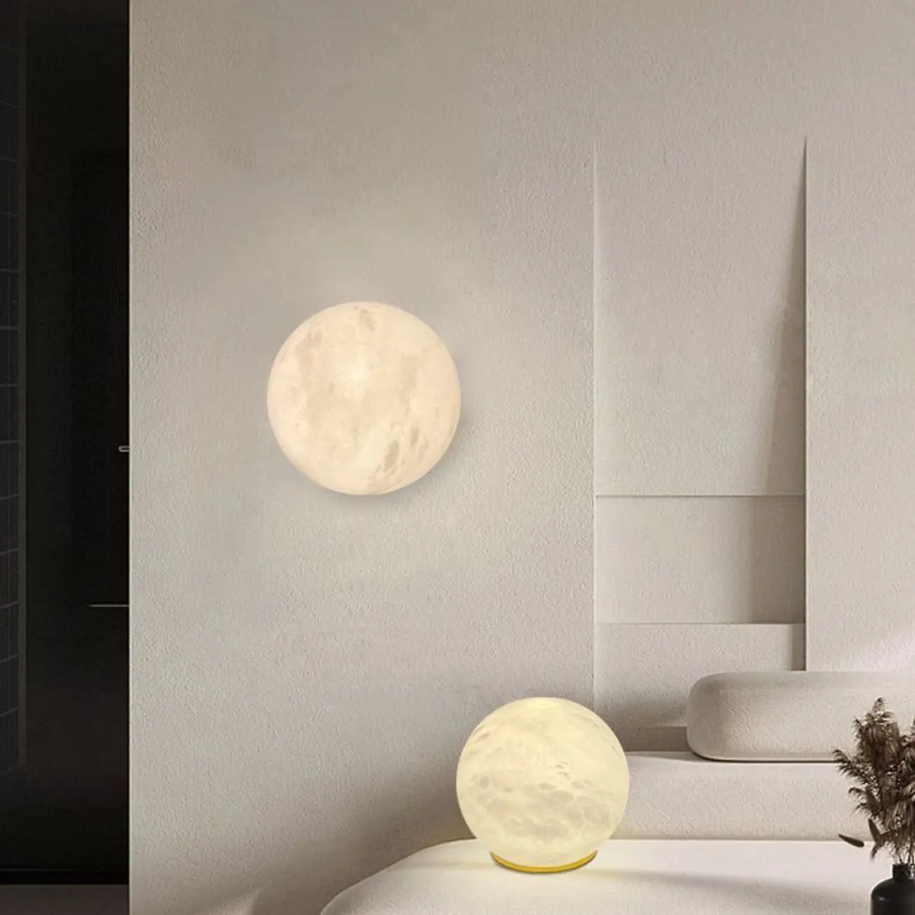 Art Deco Globe Wall Light with Gold Metal Base Image - 1 | homeyfad