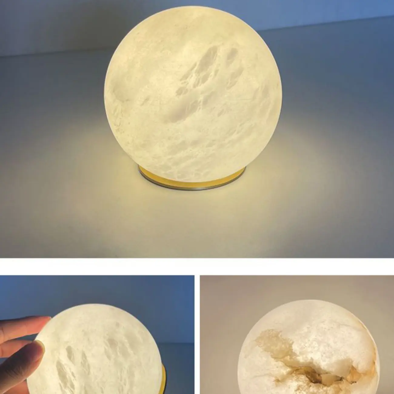 Art Deco Globe Wall Light with Gold Metal Base Image - 6 | homeyfad