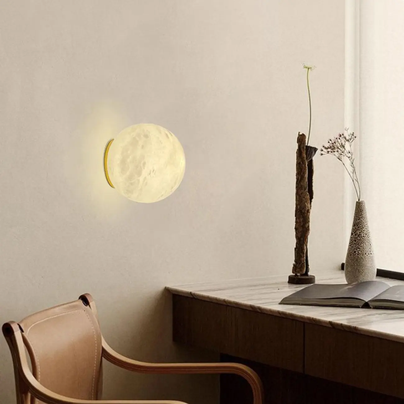 Art Deco Globe Wall Light with Gold Metal Base Image - 3 | homeyfad