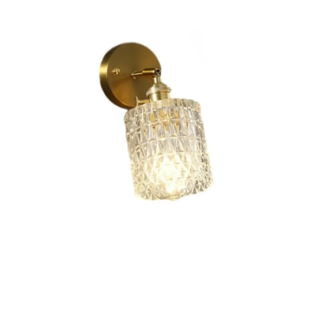 Art Deco Gold Transparent Glass Wall Sconce | HomeyFad