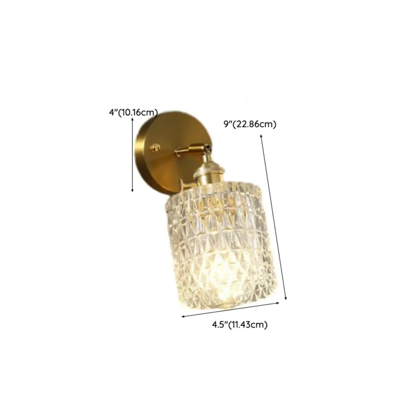 Art Deco Gold Transparent Glass Wall Sconce Image - 20