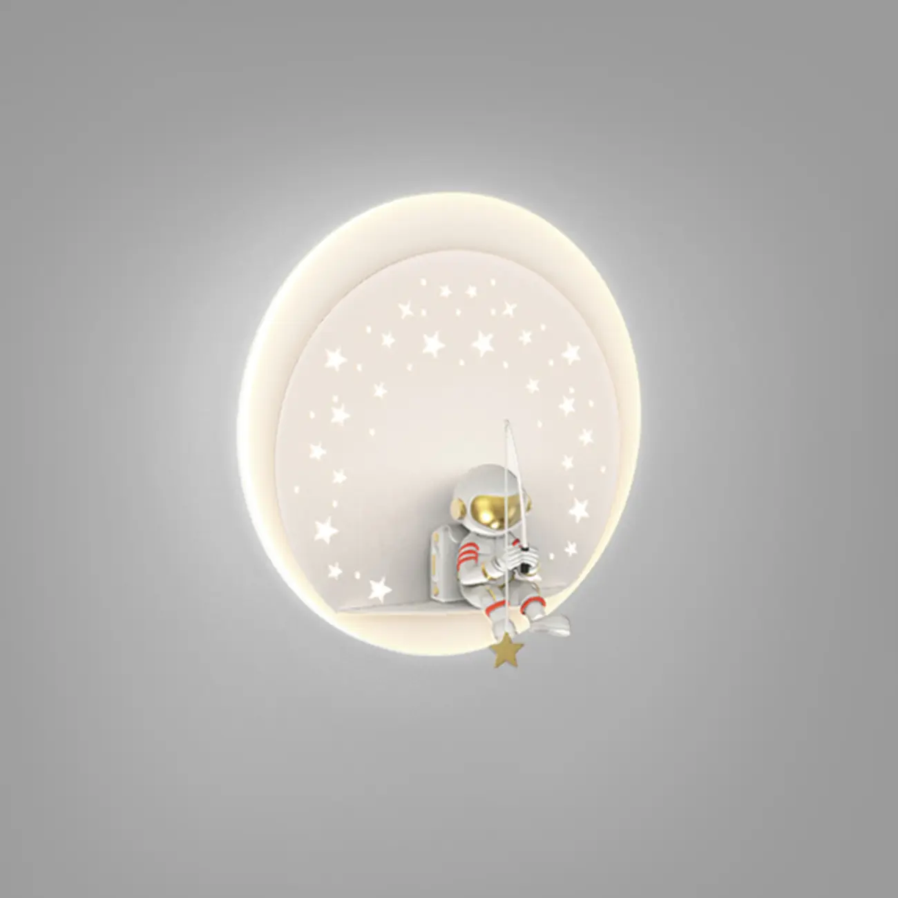 Kids Modern Geometric Alloy Wall Light with Acrylic Shade Image - 10 | homeyfad