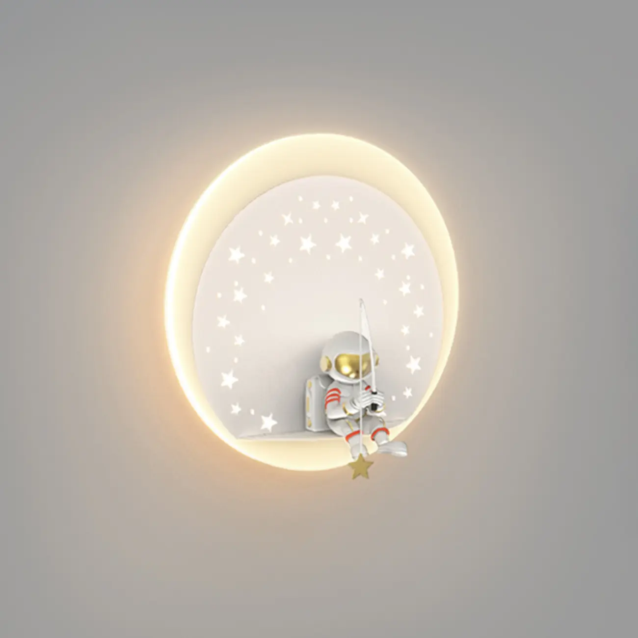 Kids Modern Geometric Alloy Wall Light with Acrylic Shade Image - 12 | homeyfad