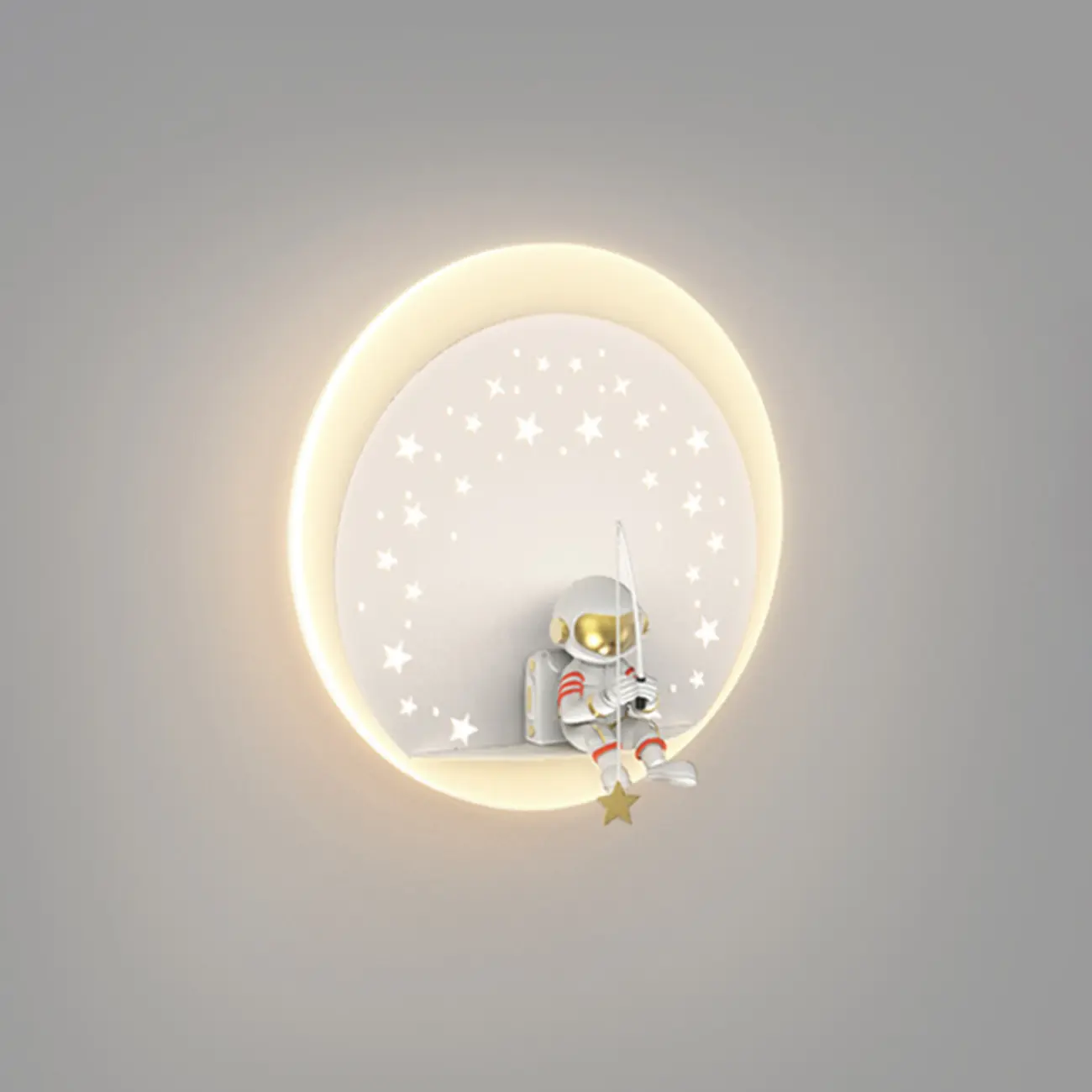 Kids Modern Geometric Alloy Wall Light with Acrylic Shade Image - 5 | homeyfad