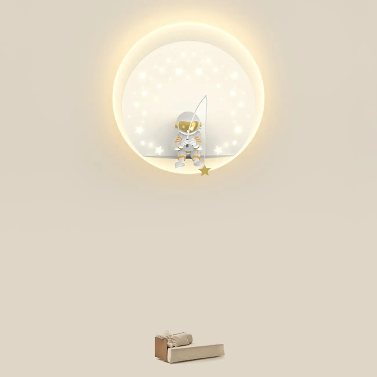 Kids Modern Geometric Alloy Wall Light with Acrylic Shade Image - 14 | homeyfad