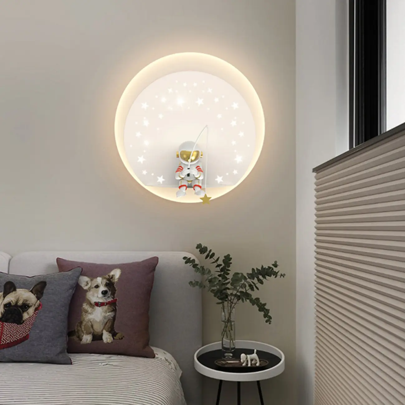 Kids Modern Geometric Alloy Wall Light with Acrylic Shade Image - 17 | homeyfad