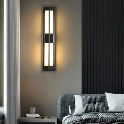 Modern Art Alloy Rectangular Wall light Image - 2