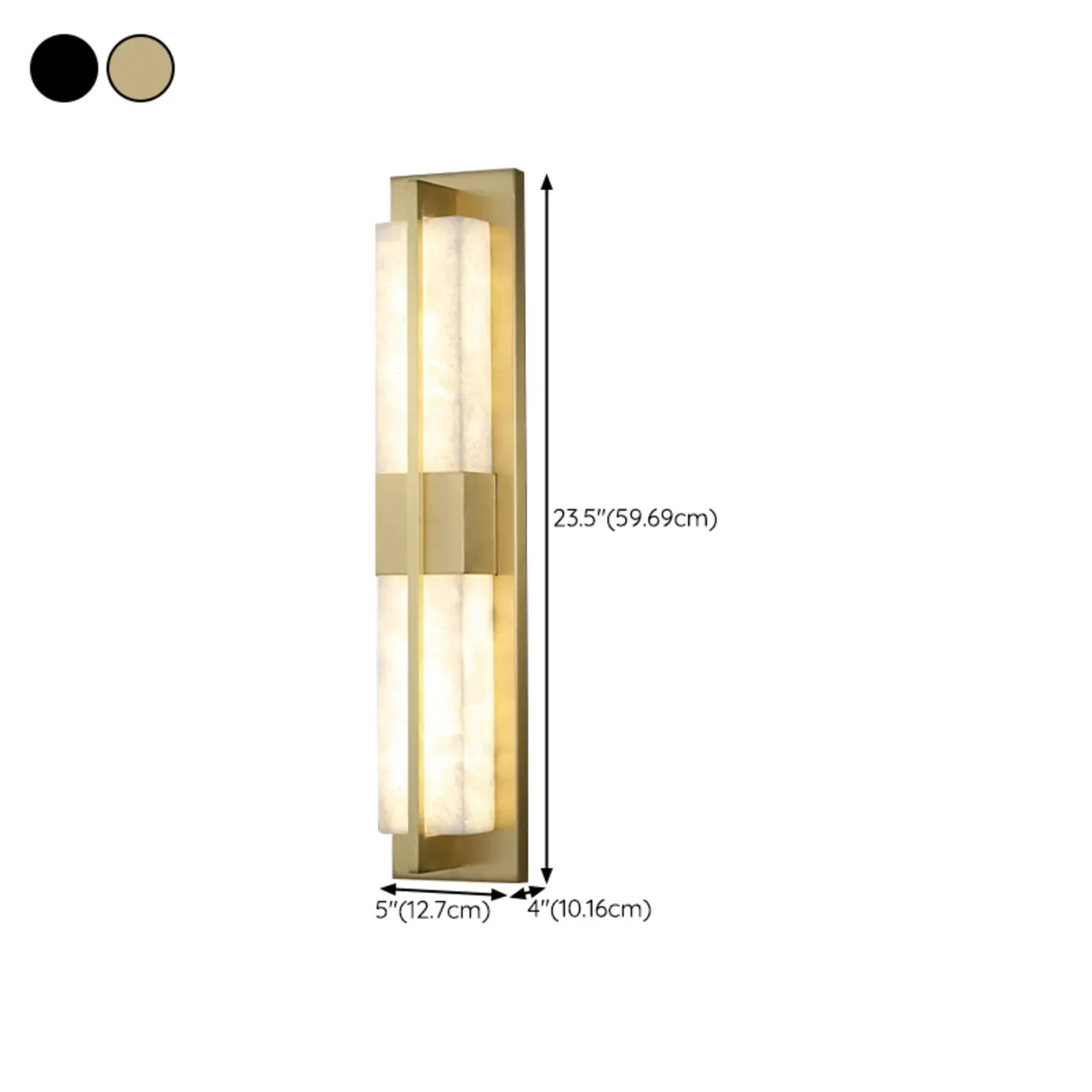 Modern Art Alloy Rectangular Wall light #size | homeyfad