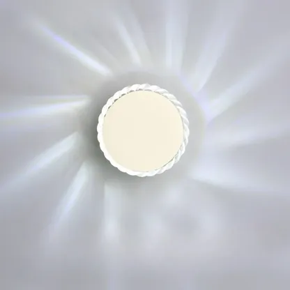 Minimalist Metal Round Sun-Shape Wall Sconce Image - 6