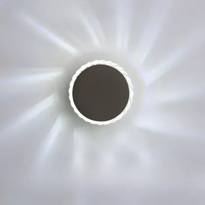 Minimalist Metal Round Sun-Shape Wall Sconce Image - 9