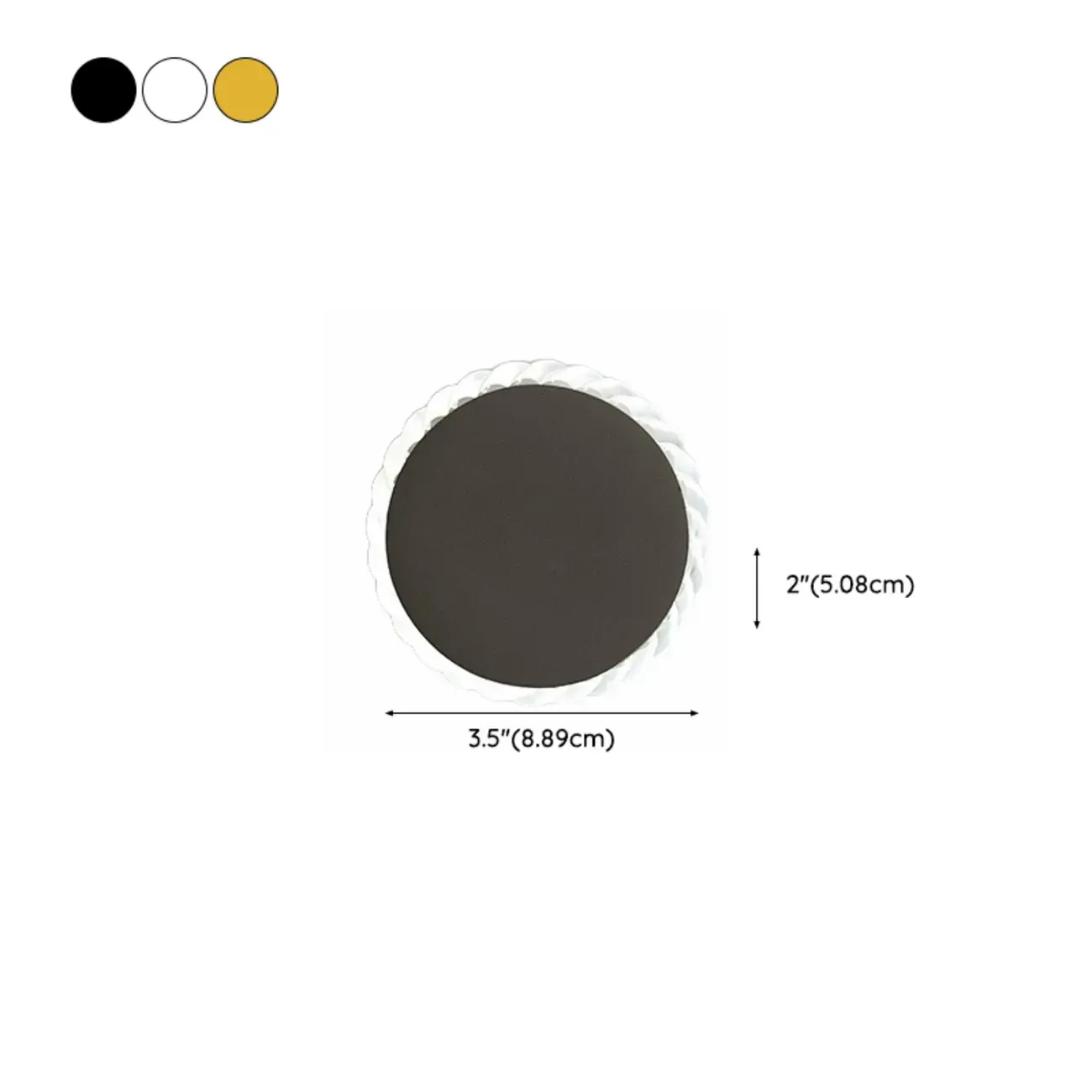 Minimalist Metal Round Sun-Shape Wall Sconce #size
