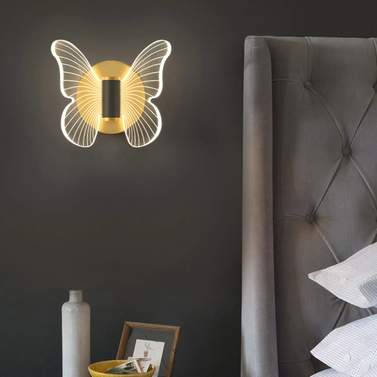 Modern Butterfly Wall Light with Gold Finish for Living Room Image - 6 | homeyfad