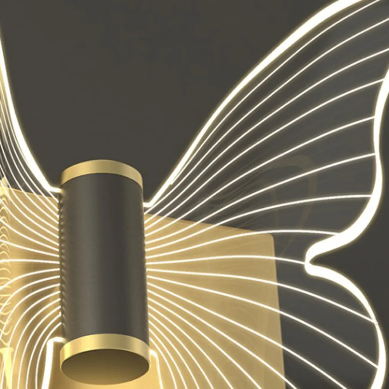 Modern Butterfly Wall Light with Gold Finish for Living Room Image - 12 | homeyfad