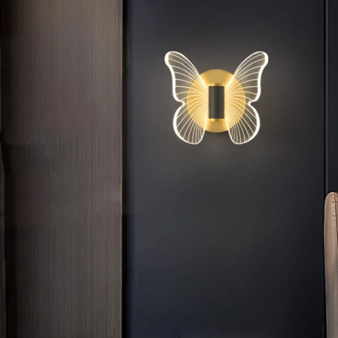 Modern Butterfly Wall Light with Gold Finish for Living Room Image - 15 | homeyfad