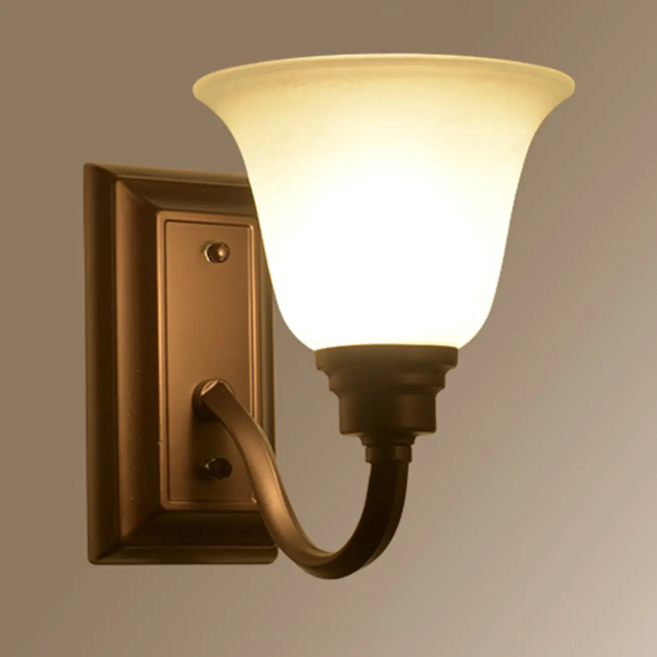 Classic Modern Bell Glass Wall Vanity Light for Bathroom Image - 2 | homeyfad