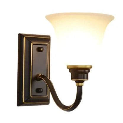 Classic Modern Bell Glass Wall Vanity Light for Bathroom Image - 8