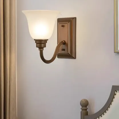 Classic Modern Bell Glass Wall Vanity Light for Bathroom Image - 13