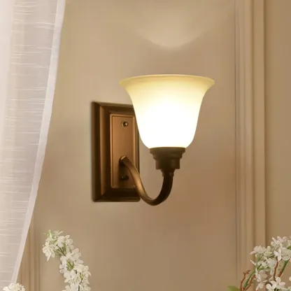 Classic Modern Bell Glass Wall Vanity Light for Bathroom Image - 14