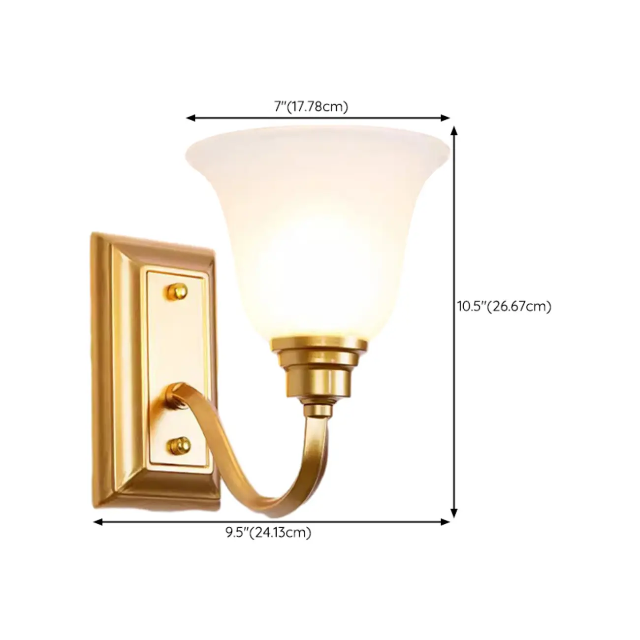 Classic Modern Bell Glass Wall Vanity Light for Bathroom Image - 16 | homeyfad