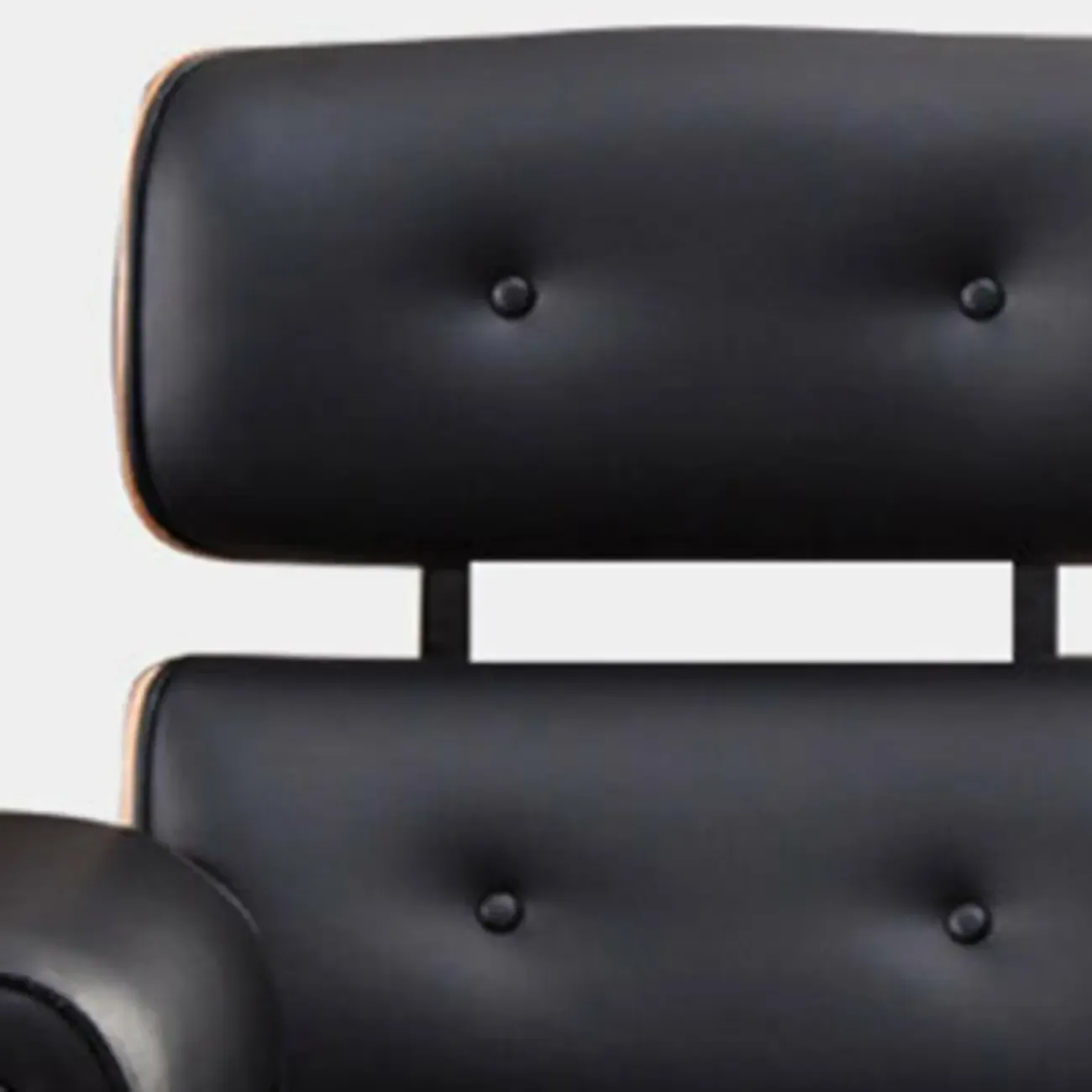 Swivel Black Leather Adjustable Office Chair Image - 7