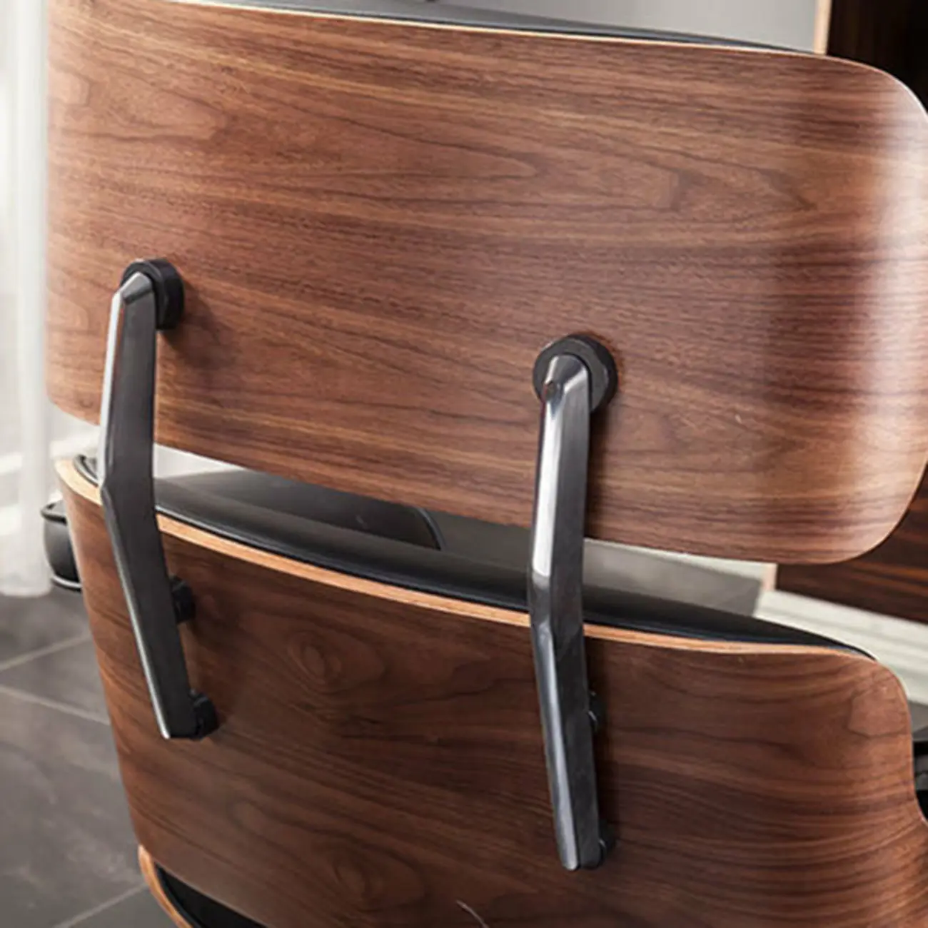 Swivel Black Leather Adjustable Office Chair Image - 8 | homeyfad