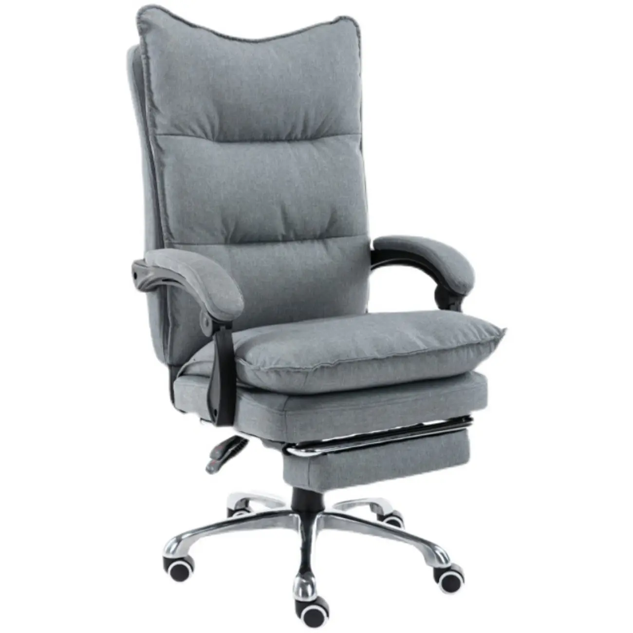 Modern Grey Fabric Reclining Ergonomic Office Chair Image - 2 | homeyfad