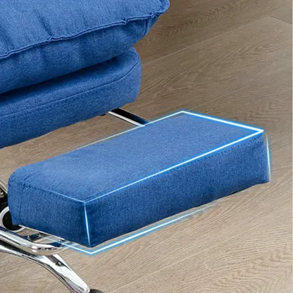 Modern Grey Fabric Reclining Ergonomic Office Chair Image - 11