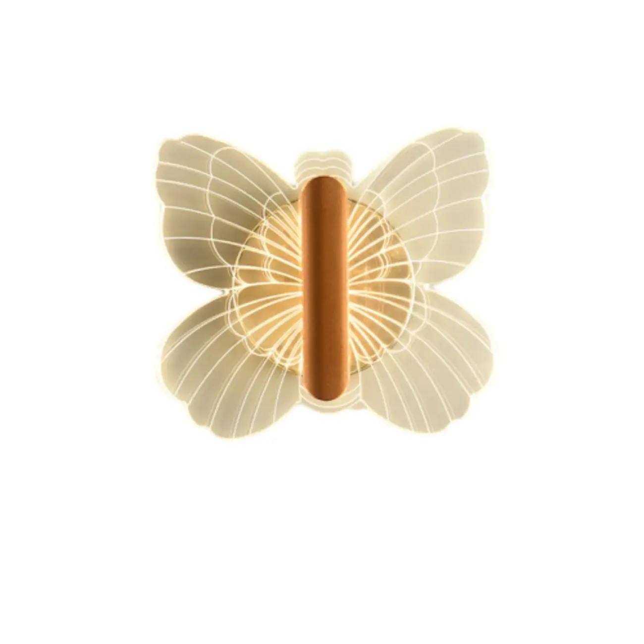 Modern Butterfly Shape Acrylic LED Wall Light Gold Image - 4 | homeyfad
