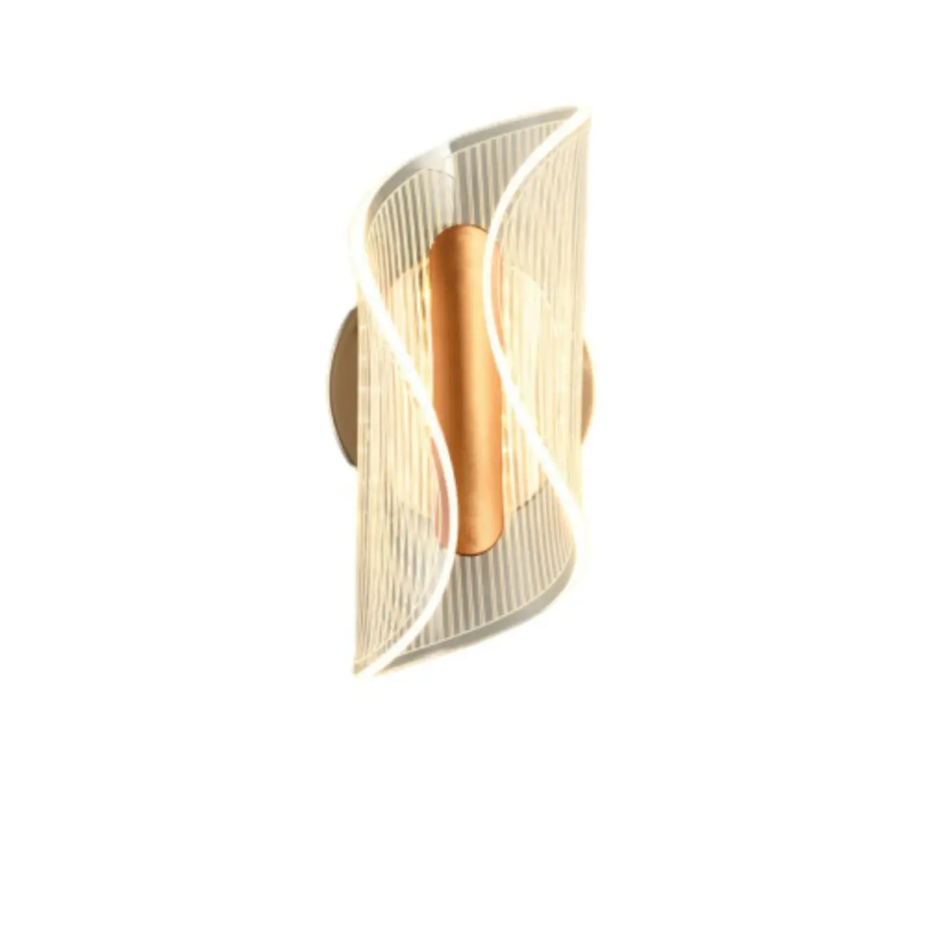 Modern Butterfly Shape Acrylic LED Wall Light Gold Image - 5 | homeyfad