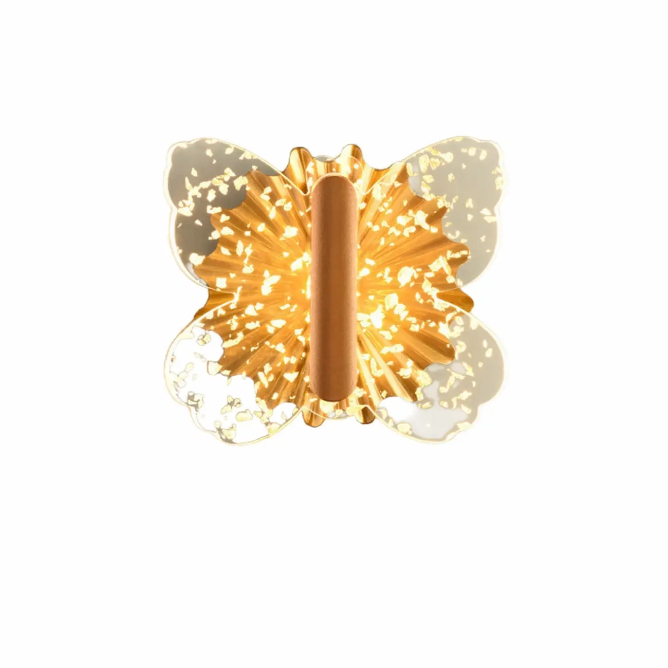 Modern Butterfly Shape Acrylic LED Wall Light Gold Image - 13 | homeyfad