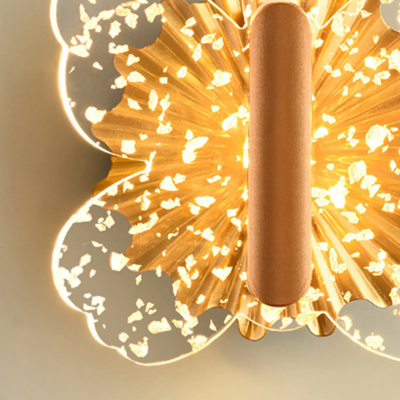 Modern Butterfly Shape Acrylic LED Wall Light Gold Image - 15 | homeyfad