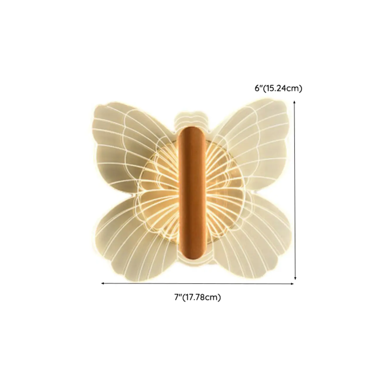 Modern Butterfly Shape Acrylic LED Wall Light Gold Image - 21 | homeyfad