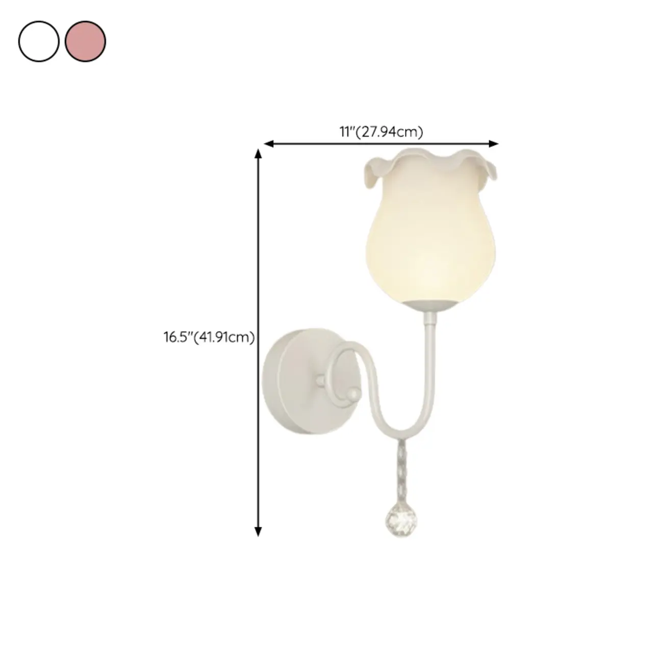 Modern Milk Glass Wall Light with Pink Metal Design Image - 19 | homeyfad